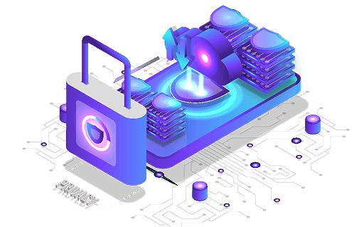 Illustration of secure cloud productivity for KPO provider