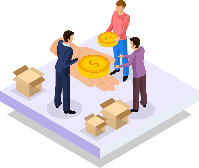 NGO representative working on a laptop